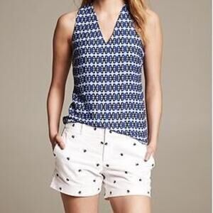 5/$25 Cambridge Nautical Anchor Print Khaki Shorts